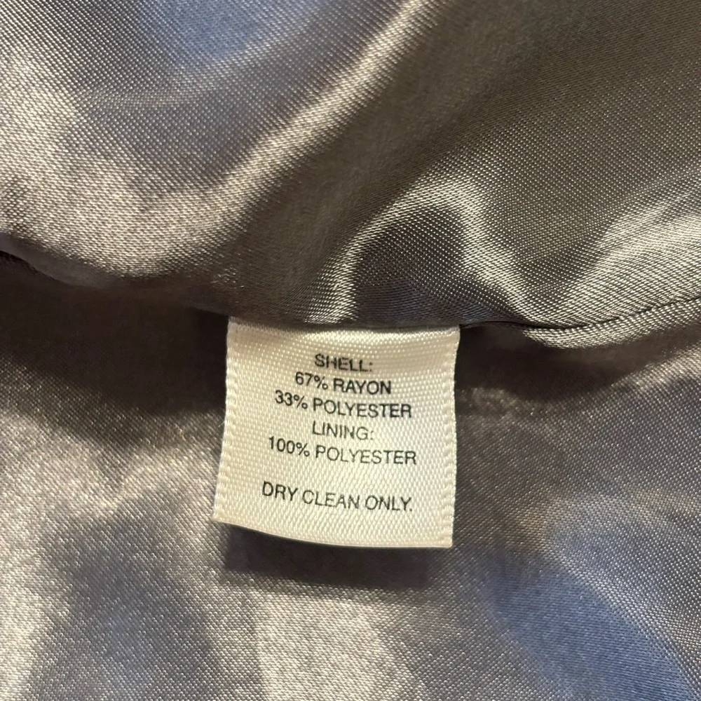 White House Black Market Black Gray Floral Jacquard Jacket Medium - Picture 3 of 9